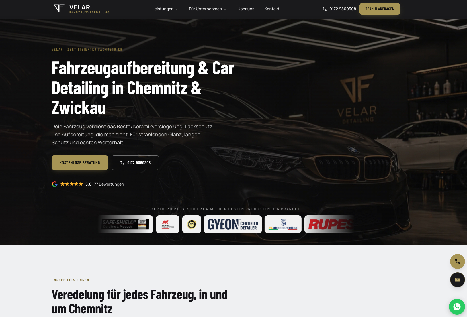 Velar Fahrzeugveredelung, Inhaber Max Weißhuhn